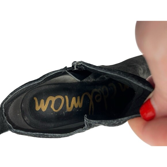 Sam Edelman Shoes Womens Size 9 Black Suede Side Zip‎ Ankle Booties Comfy - Picture 13 of 15